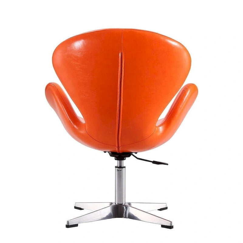 Fauteuil pivotant réglable chromé Manhattan Comfort (lot de 2)