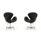 Fauteuil pivotant réglable chromé Manhattan Comfort (lot de 2)