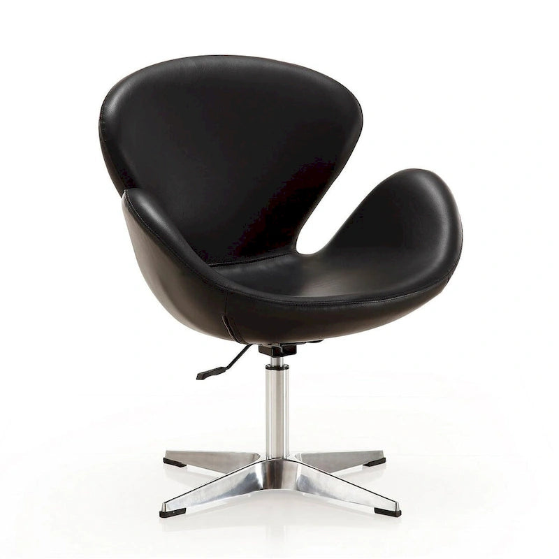 Fauteuil pivotant réglable chromé Manhattan Comfort (lot de 2)