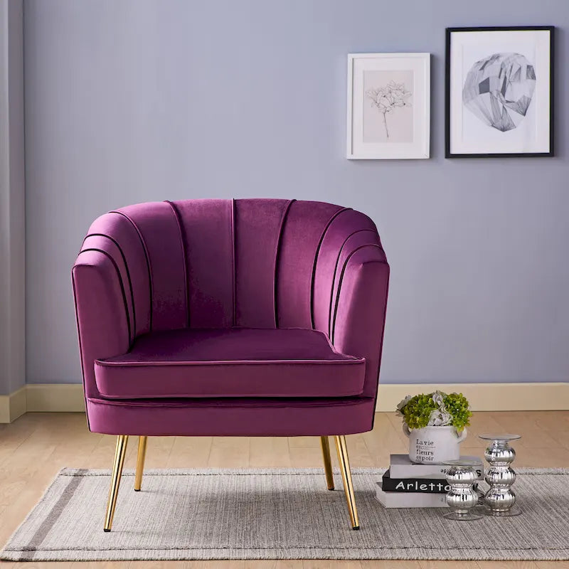 Fauteuil d'appoint rembourré contemporain Delicia de Furniture of America