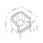 Fauteuil d'appoint rembourré contemporain Delicia de Furniture of America
