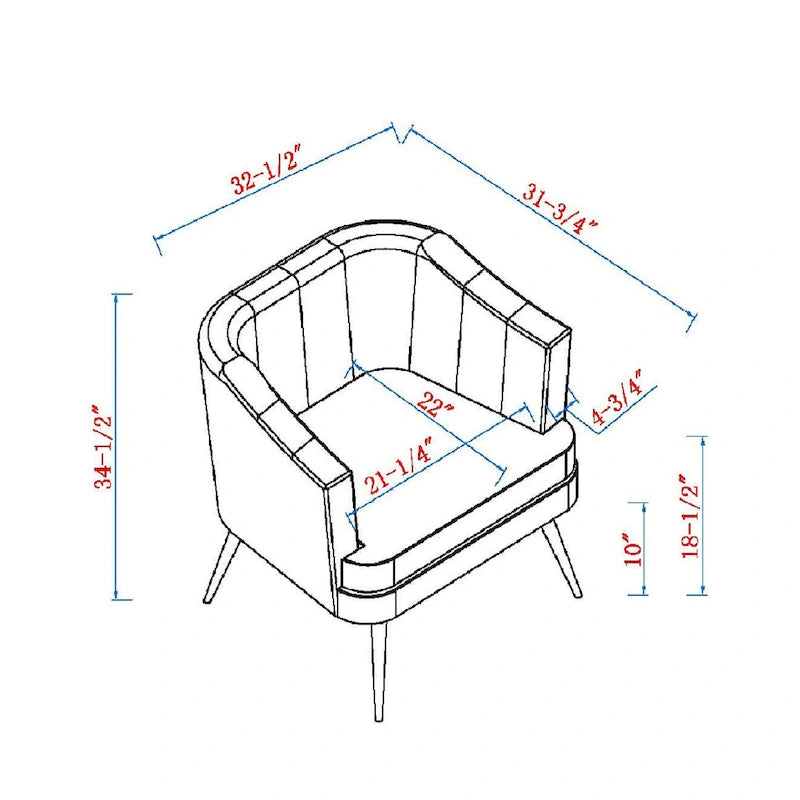 Fauteuil d'appoint rembourré contemporain Delicia de Furniture of America