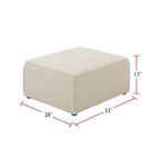 Canapé d'angle modulable avec pouf