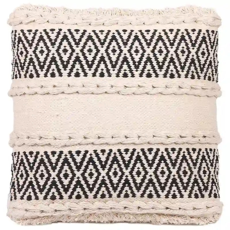Tabouret rembourré en coton dhurrie fait main HERATE ORIENTAL