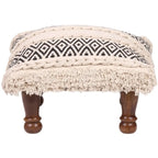 Tabouret rembourré en coton dhurrie fait main HERATE ORIENTAL