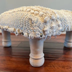 Tabouret rembourré en coton dhurrie fait main HERATE ORIENTAL