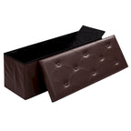 Pouf de rangement pliable, repose-pieds, pouf en cuir capitonné, petit pouf cube pour salon, chambre ou dortoir