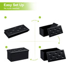 Pouf de rangement pliable, repose-pieds, pouf en cuir capitonné, petit pouf cube pour salon, chambre ou dortoir