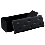 Pouf de rangement pliable, repose-pieds, pouf en cuir capitonné, petit pouf cube pour salon, chambre ou dortoir