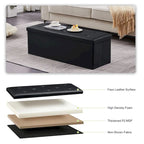 Pouf de rangement pliable, repose-pieds, pouf en cuir capitonné, petit pouf cube pour salon, chambre ou dortoir