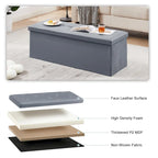 Pouf de rangement pliable, repose-pieds, pouf en cuir capitonné, petit pouf cube pour salon, chambre ou dortoir