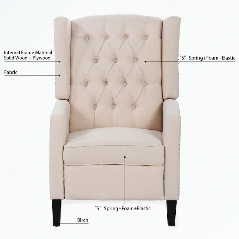 Fauteuil inclinable à oreilles manuel