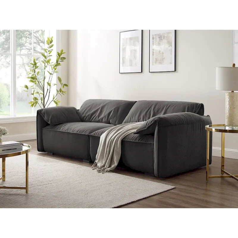 Canapé moderne VANOMi 88,6 pouces, canapé de détente pour salle de jeux ou salon - 75 po x 24 po