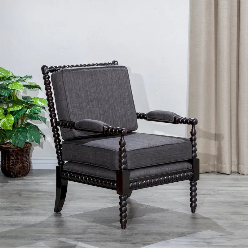 Fauteuil à fuseaux en tissu