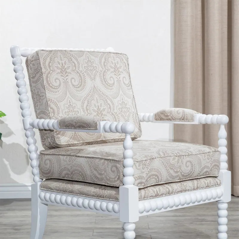 Fauteuil à fuseaux en tissu