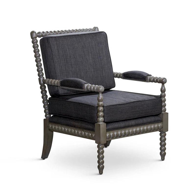 Fauteuil à fuseaux en tissu
