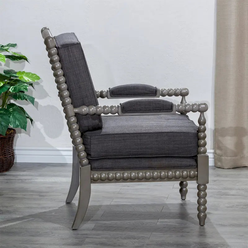 Fauteuil à fuseaux en tissu