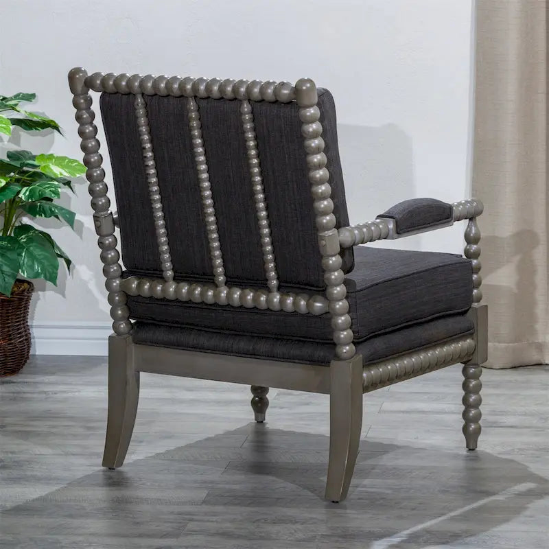 Fauteuil à fuseaux en tissu