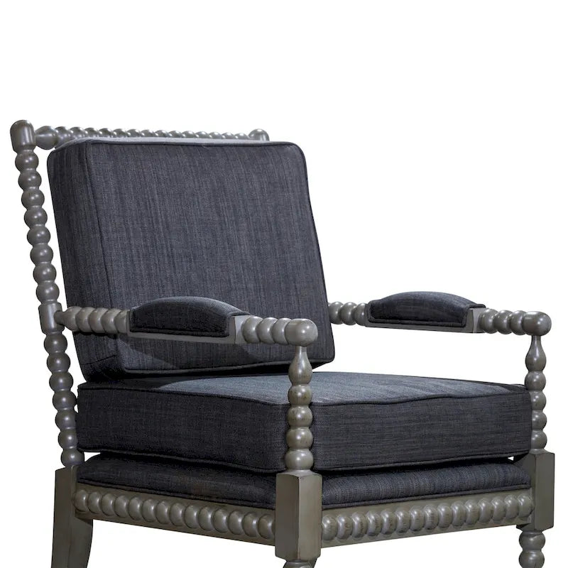 Fauteuil à fuseaux en tissu