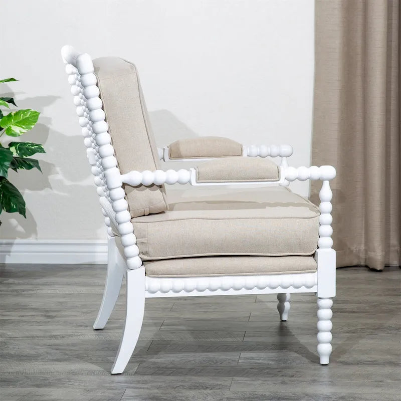 Fauteuil à fuseaux en tissu