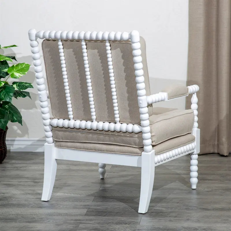 Fauteuil à fuseaux en tissu