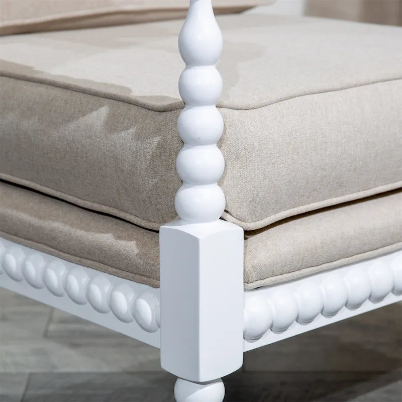 Fauteuil à fuseaux en tissu