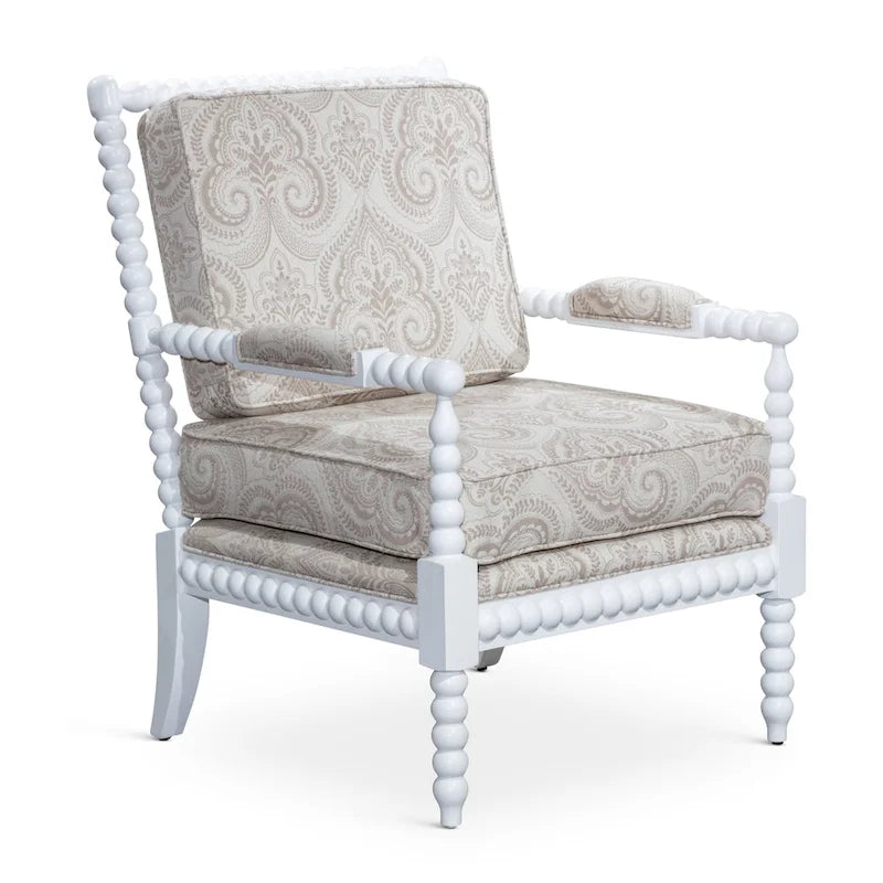 Fauteuil à fuseaux en tissu