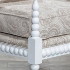 Fauteuil à fuseaux en tissu