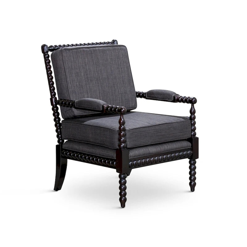 Fauteuil à fuseaux en tissu