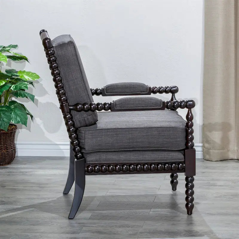 Fauteuil à fuseaux en tissu