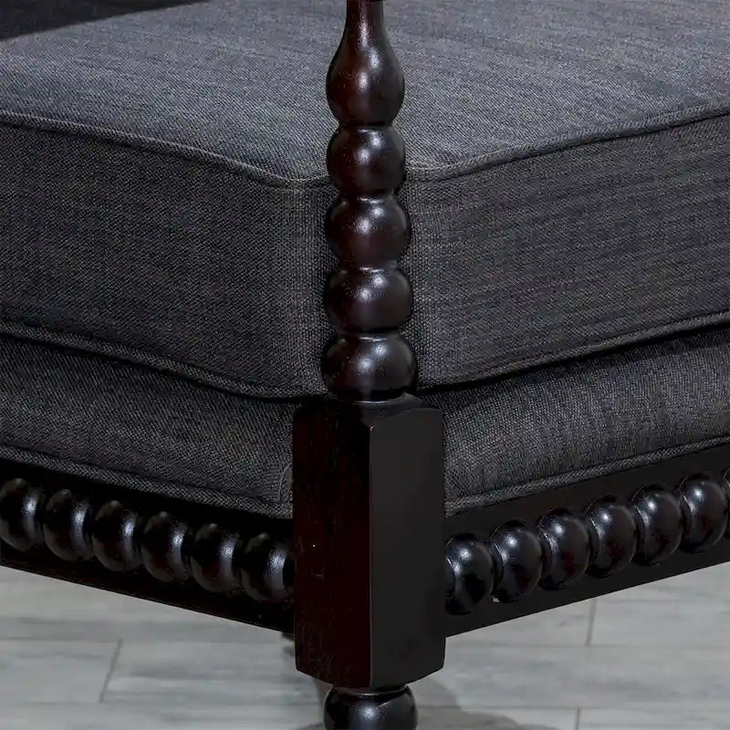 Fauteuil à fuseaux en tissu
