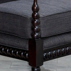 Fauteuil à fuseaux en tissu