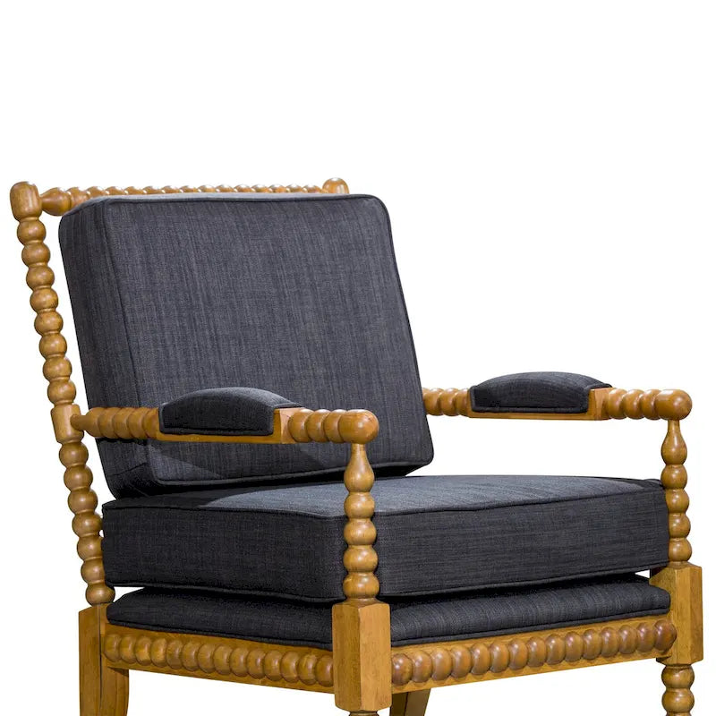 Fauteuil à fuseaux en tissu