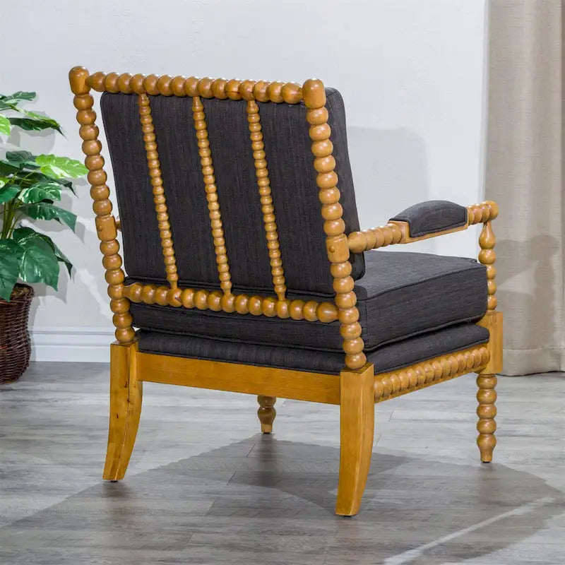 Fauteuil à fuseaux en tissu