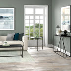 Table d'appoint ronde Loretta de 60 cm de large avec plateau en MDF