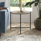 Table d'appoint ronde Loretta de 60 cm de large avec plateau en MDF