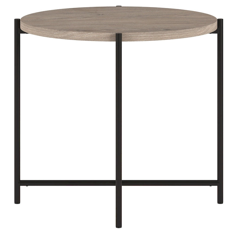 Table d'appoint ronde Loretta de 60 cm de large avec plateau en MDF