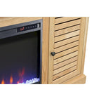 Meuble TV avec cheminée électrique Bridgevine Home Topanga 68 pouces pour téléviseurs jusqu'à 80 pouces