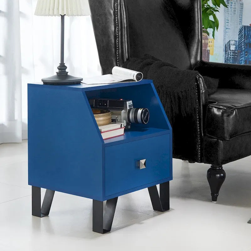 Table d'appoint contemporaine Kara de 40,6 cm (16 pouces) à une étagère par Furniture of America