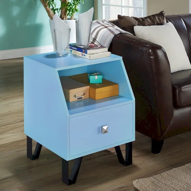 Table d'appoint contemporaine Kara de 40,6 cm (16 pouces) à une étagère par Furniture of America