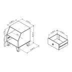 Table d'appoint contemporaine Kara de 40,6 cm (16 pouces) à une étagère par Furniture of America