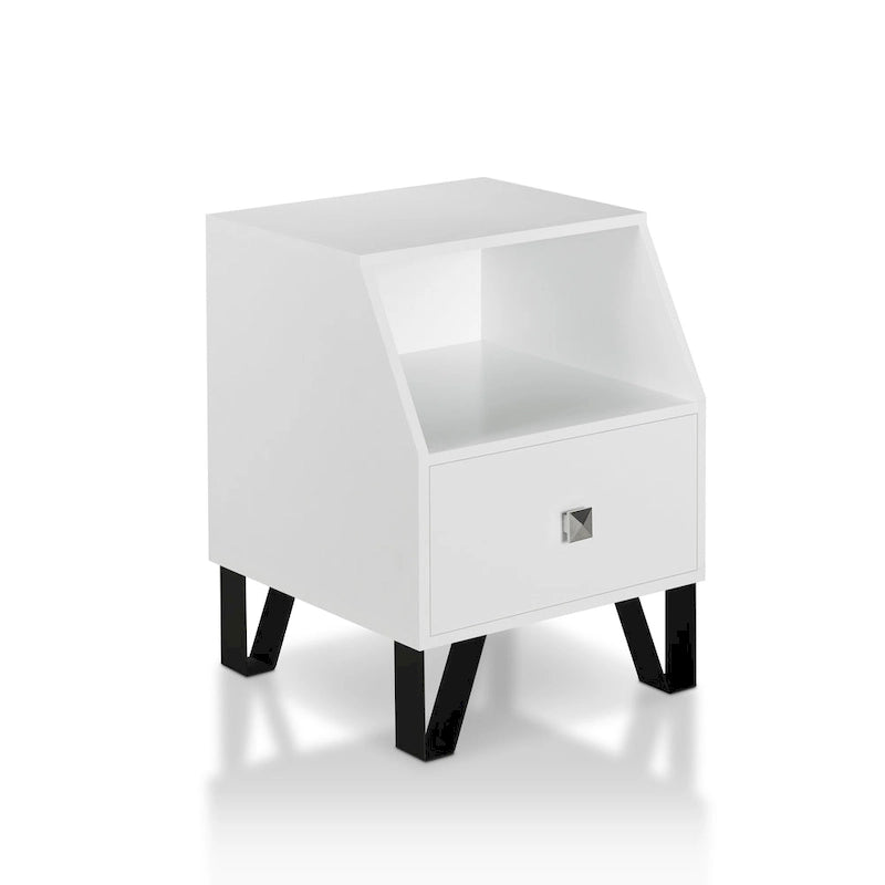Table d'appoint contemporaine Kara de 40,6 cm (16 pouces) à une étagère par Furniture of America