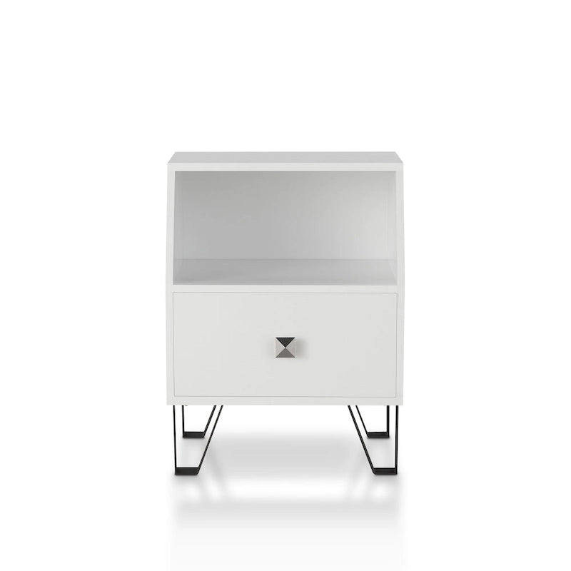 Table d'appoint contemporaine Kara de 40,6 cm (16 pouces) à une étagère par Furniture of America