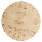 Table basse ronde Penrod en loupe de bois style Mid-Century