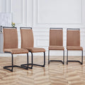 Ensemble de 4 chaises de salle à manger modernes en similicuir PU