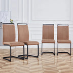 Ensemble de 4 chaises de salle à manger modernes en similicuir PU