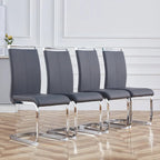 Ensemble de 4 chaises de salle à manger modernes en similicuir PU