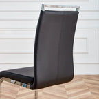 Ensemble de 4 chaises de salle à manger modernes en similicuir PU