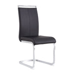 Ensemble de 4 chaises de salle à manger modernes en similicuir PU