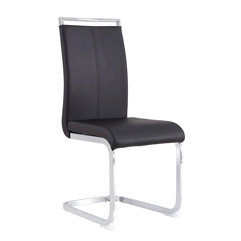 Ensemble de 4 chaises de salle à manger modernes en similicuir PU